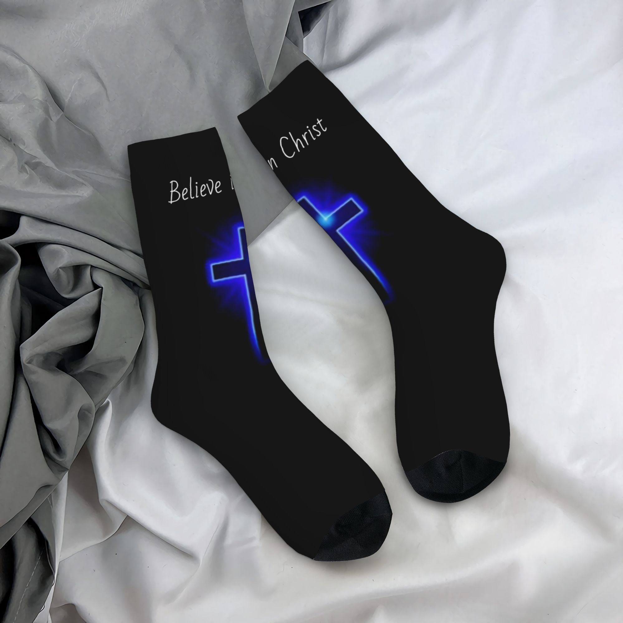 Custom Believe Jesus Christ Me - Dress Sock Men review and price